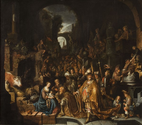 The Adoration of the Magi, Mid of 17th cen.. Creator: Staveren, Jan Adriaensz. van (1614-1669).