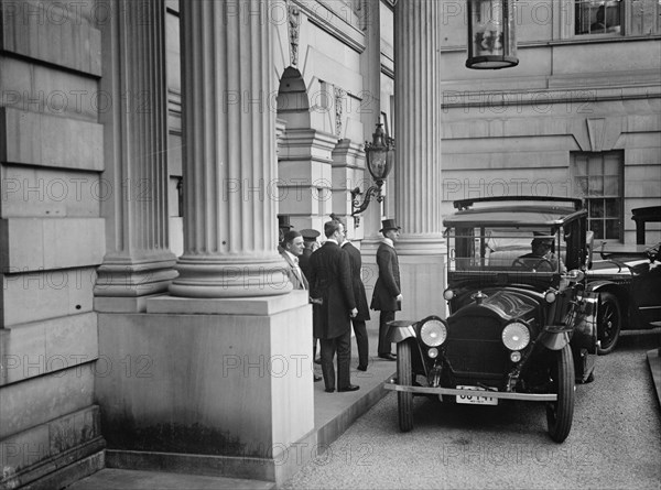 Belgian Mission To U.S. Arriving At Lars I.E. Larz Anderson Home, 1917. Creator: Harris & Ewing.