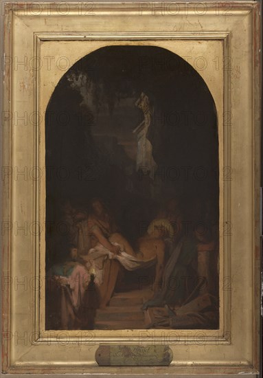 Esquisse pour l'église de la Trinité : La Mise au Tombeau, 1872. Creator: Pierre-Nicolas Brisset.