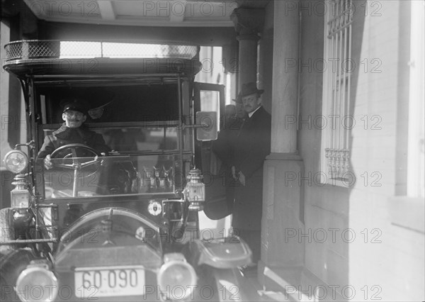 Count J.H. Von Bernstorff...Leaving German Embassy, Washington DC, 1917.  Creator: Harris & Ewing.