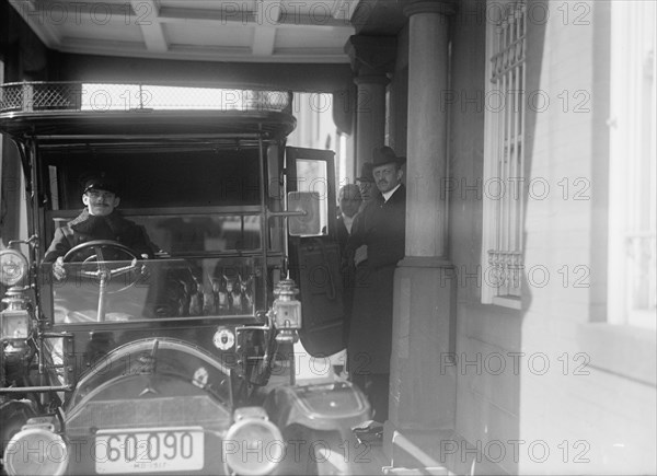Count J.H. Von Bernstorff...Leaving German Embassy, Washington DC, 1917.  Creator: Harris & Ewing.