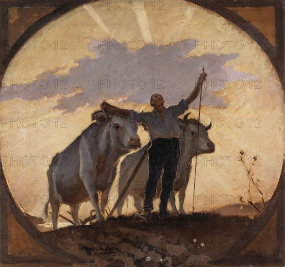 Esquisse pour la salle à manger de l'Hôtel de Ville de Paris : Hymne de la Terre au Soleil, c.1893.