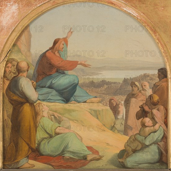 Esquisse pour l'église Sainte-Elisabeth : Le Sermon sur la montagne, 1849. The Sermon on the Mount.