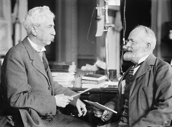 Brigadier General William Herbert Bixby with Col. William T. Rossell, 1914. Creator: Harris & Ewing.