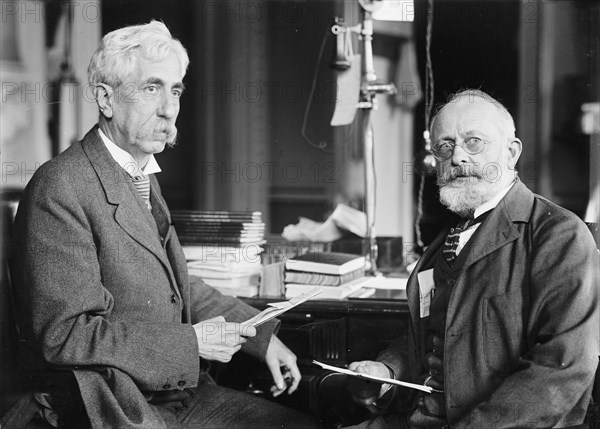 Brigadier General William Herbert Bixby with Col. William T. Rossell, 1914. Creator: Harris & Ewing.