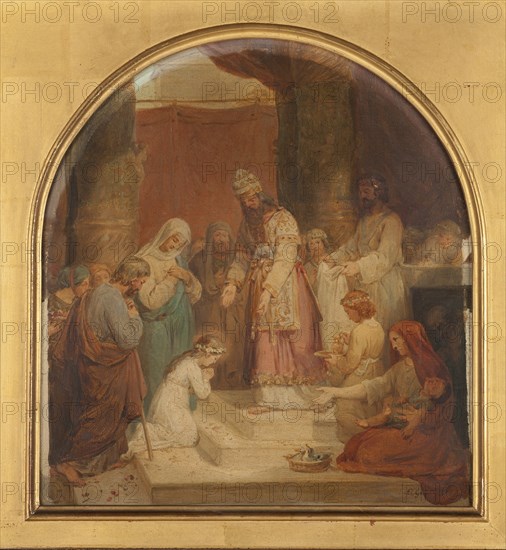 Esquisse pour l'église Saint-Nicolas-du-Chardonnet : La Présentation de la Vierge au Temple, 1857. T