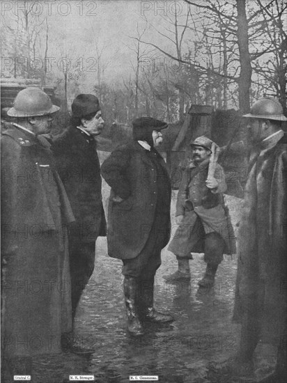 ''Le presdent de la commission senatoriale de l'armee en Foret d'apremont.', 1916. Creator: Unknown.