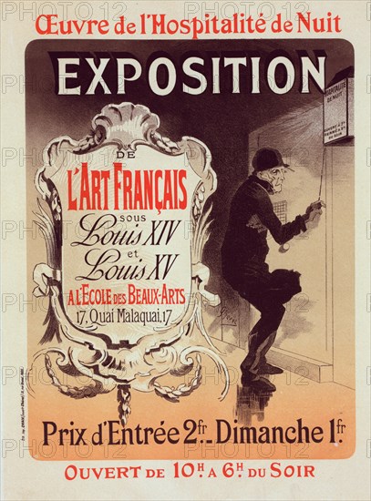 Affiche pour 'l'oeuvre de l'Hospitalité de Nuit'., c1898. [Publisher: Imprimerie Chaix; Place: Paris]