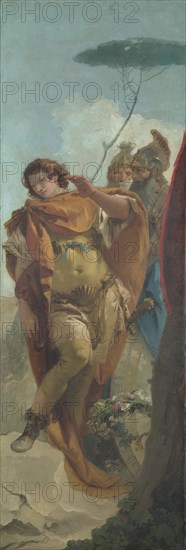 Rinaldo turning in Shame from the Magic Shield, ca 1744 . Creator: Tiepolo, Giambattista (1696-1770).