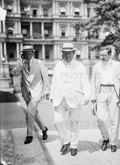 William Jennings Bryan, Rep. from Nebraska, with Pedro Rafael Cuadra, 1914. Creator: Harris & Ewing.