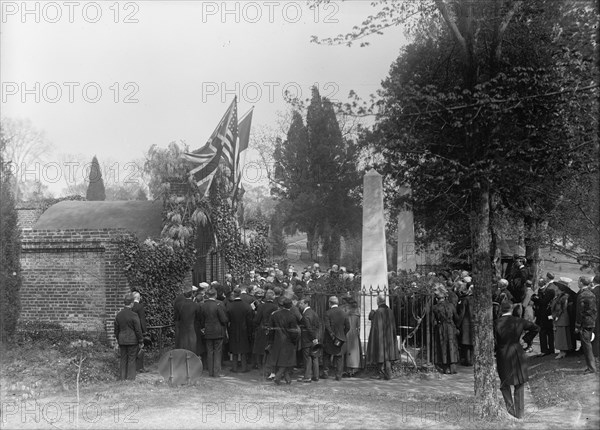 Allied Commission To U.S. At Mount Vernon: Groups At Tomb of Washington, 1917. Creator: Harris & Ewing.