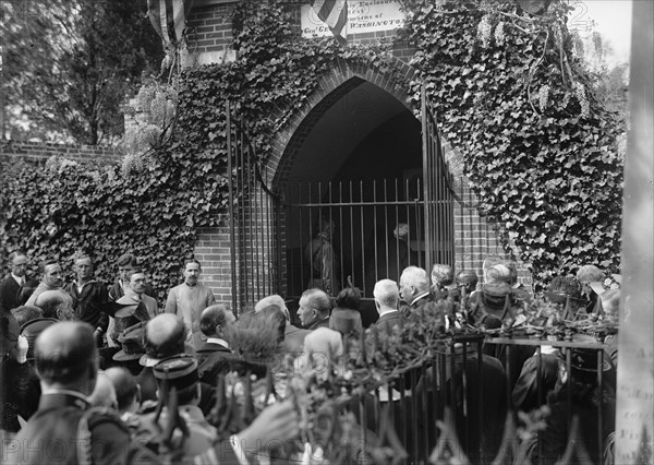 Allied Commission To U.S. At Mount Vernon: Groups At Tomb of Washington, 1917. Creator: Harris & Ewing.