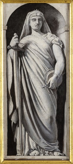 Esquisse pour le Palais de Justice de Paris : la Justice, c.1873. Creator: Leon Joseph Florentin Bonnat.