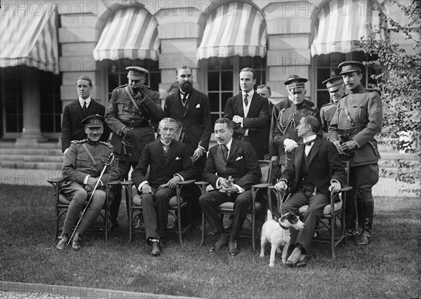 Belgian Mission To U.S. At Home of Lars I.E. Larz Anderson, Washington DC, 1917.  Creator: Harris & Ewing.