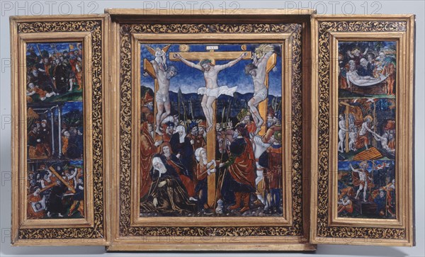 The Crucifixion: scenes from the life and passion of Christ, late 15th-early 16th century. Creator: Unknown.