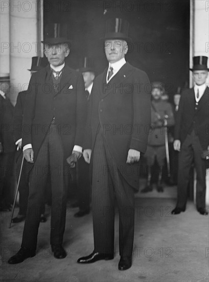 Belgian Mission To U.S., Baron Ludovic Moncheur...and Secretary Robert Lansing...1917. Creator: Harris & Ewing.