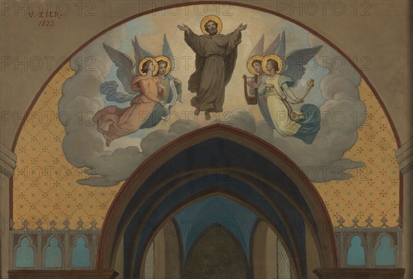 Esquisse pour l'église de l'Häy-les-Roses : Glorification de Saint Léonard, 1873. Creator: Victor Casimir Zier.