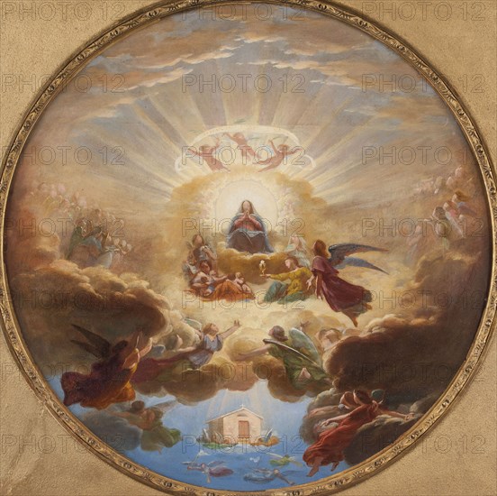 La Translation de la Sainte Maison par les anges, between 1828 and 1837. Creator: Pierre Claude François Delorme.