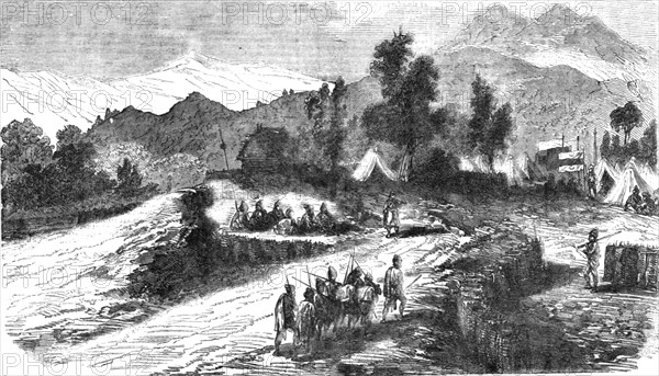 'Encampment of Native Troops serving with the Allied Forces on the Heights of Sebastopol', 1854. Creator: Unknown.