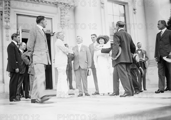 Boy Scouts - Relay Race Starting At White House, District Head of Scouts, Colini..., 1913. Creator: Harris & Ewing.