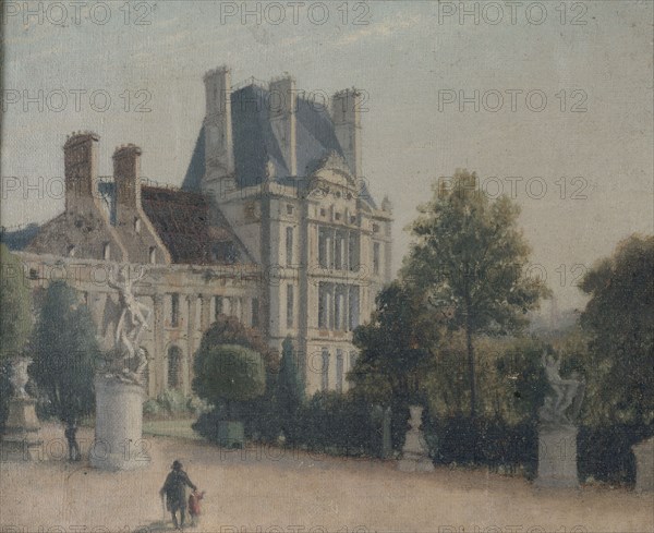 View of the Tuileries Palace, after the fire in the commune: the Pavillon de Flore and..., c1880. Creator: Unknown.