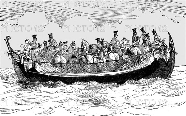 'Turkish Boats used by the English soldiers for Disembarkation at the Crimea; The Exped...', 1854. Creator: Unknown.