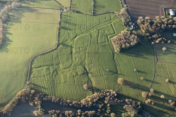 Deserted medieval settlement of Sulby and associated ridge and furrow, Northamptonshire, 2020. Creator: Damian Grady.