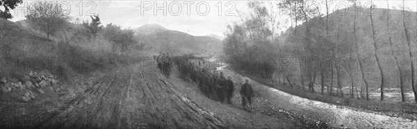 'Les phases de la Retraite de la Deuxieme armee Serbe, de la frontiere Bulgare au..., 1916. Creator: Samson Tchernoff.