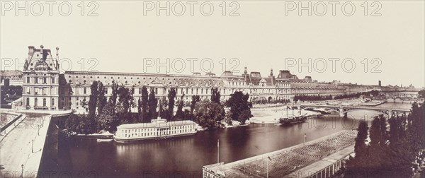 Panorama taken from the left bank towards quai des Tuileries, 1st arrondissement, Paris, c1862-1872. Creator: Unknown.