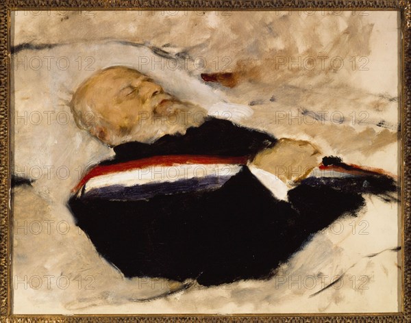 Portrait of Francois Vincent Raspail (1794-1878), chemist and politician, on his deathbed, c1873-188 Creator: Unknown.