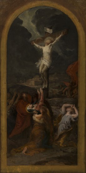 Esquisse pour l'église Notre-Dame-de-la-Croix : L'Annonciation - L'Assomption..., c.1875. Creator: Jules-Louis Machard.