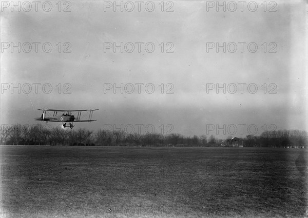 Allied Aircraft - Demonstration At Polo Grounds; Col. Charles E. Lee, British Aviator..., 1917. Creator: Harris & Ewing.