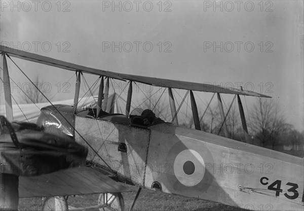 Allied Aircraft - Demonstration At Polo Grounds; Col. Charles E. Lee, British Aviator..., 1917. Creator: Harris & Ewing.