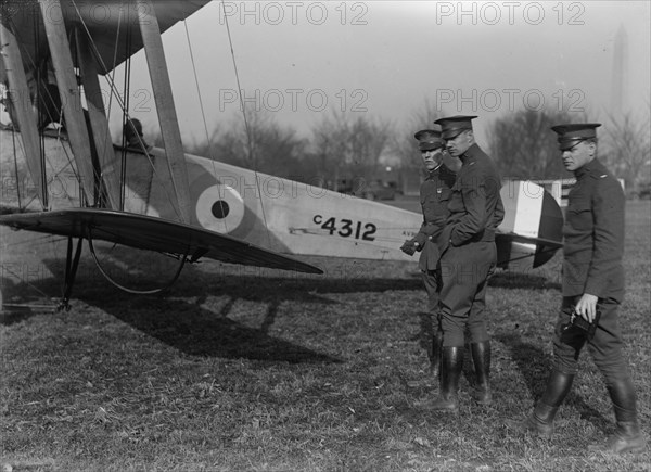 Allied Aircraft - Demonstration At Polo Grounds; Col. Charles E. Lee, British Aviator..., 1917. Creator: Harris & Ewing.