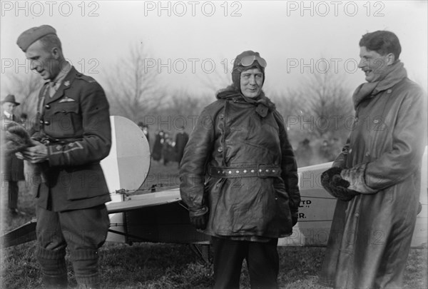 Allied Aircraft - Demonstration At Polo Grounds; Col. Charles E. Lee, British Aviator..., 1917. Creator: Harris & Ewing.