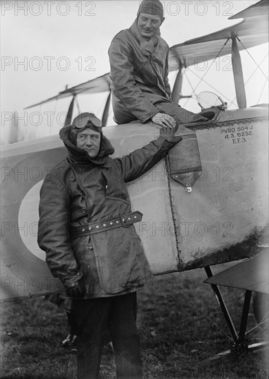 Allied Aircraft - Demonstration At Polo Grounds; Col. Charles E. Lee, British Aviator..., 1917. Creator: Harris & Ewing.