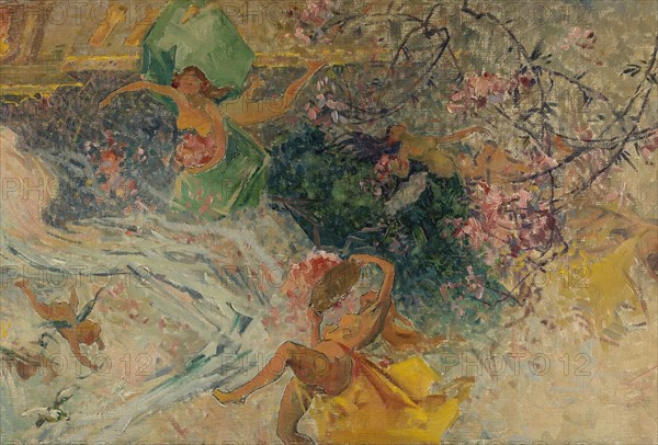 Esquisse pour la mairie d'Aubervilliers : Allégorie (plafond de la salle des fêtes), 1906. Creator: Henri Gaston Darien.