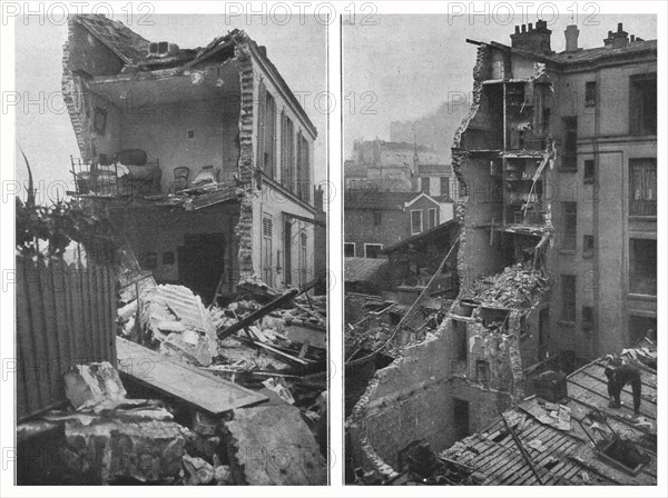 'Un Zeppelin sur Paris; les deux plus importants "exploits" de ceux que les Allemands..., 1916. Creator: Chusseau Photo.