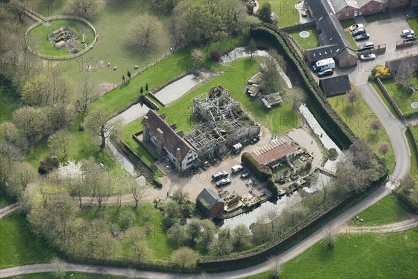 Sinai Park moated site, originally the summer retreat of the abbots of Burton Abbey, Staffs, 2021. Creator: Damian Grady.