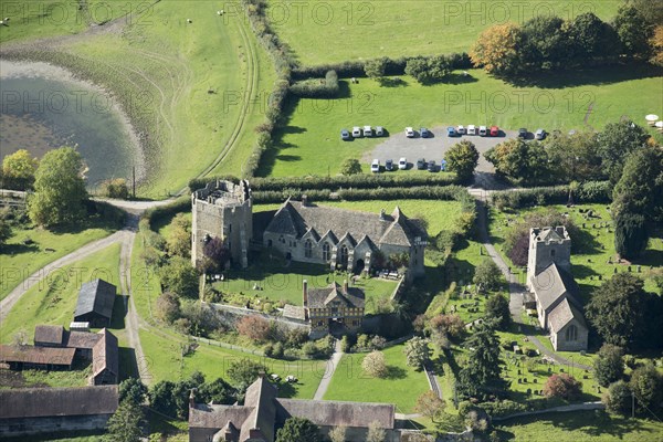 Stokesay Castle, 13th century fortified manor house with 17th century gatehouse, Shropshire, 2017. Creator: Damian Grady.