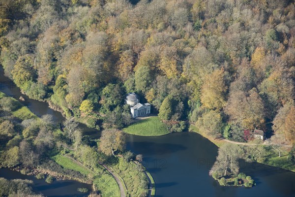 The Pantheon, a temple in Stourhead Gardens, originally called the Temple of Hercules, Wilts, 2017. Creator: Damian Grady.