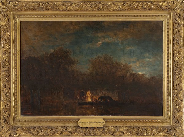 Venise, la sortie du Jardin français au crépuscule, between 1870 and 1890. Creator: Felix Francois Georges Philibert Ziem.