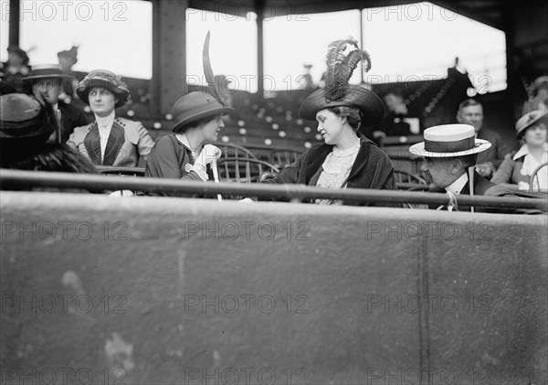 Baseball, Amateur And College - Watching Game Between Metropolitan And Chevy Chase Clubs..., 1913. Creator: Harris & Ewing.