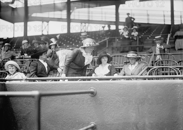 Baseball, Amateur And College - Watching Game Between Metropolitan And Chevy Chase Clubs..., 1913. Creator: Harris & Ewing.