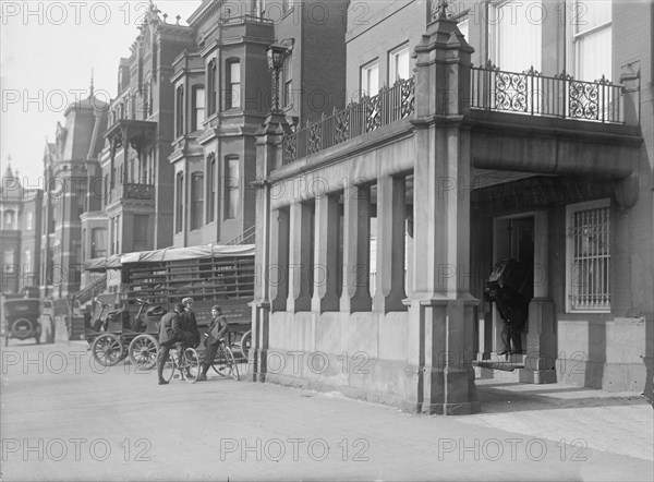 Belongings of Count J.H. Von Bernstorff being removed from the German Embassy, Washington DC, 1917.  Creator: Harris & Ewing.