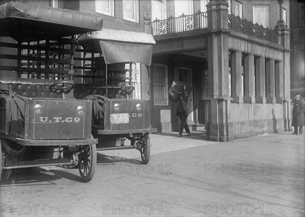 Belongings of Count J.H. Von Bernstorff being removed from the German Embassy, Washington DC, 1917.  Creator: Harris & Ewing.