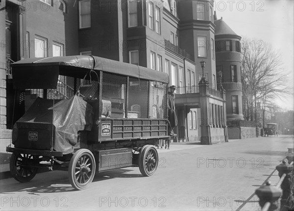 Belongings of Count J.H. Von Bernstorff being removed from the German Embassy, Washington DC, 1917.  Creator: Harris & Ewing.