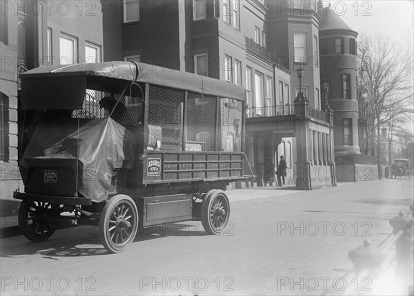 Belongings of Count J.H. Von Bernstorff being removed from the German Embassy, Washington DC, 1917.  Creator: Harris & Ewing.