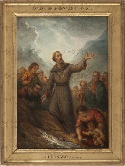 Esquisse pour l'église de Joinville-le-Pont : Saint Léonard faisant jaillir une source, c.1873. Creator: Joseph-Nicolas Jouy.