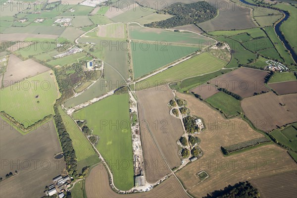 Acaster Malbis Airfield, former site of WWII battle headquarters, Acaster Marshes, N Yorkshire, 2018 Creator: Emma Trevarthen.